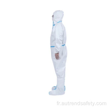 Robe d&#39;isolement de protection jetable de sécurité hospitalière médicale de haute qualité